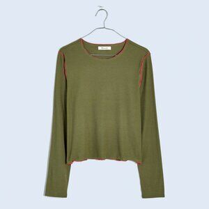 Madewell Lettuce Edge Crewneck Crop Tee - NEW WITH TAGS - Size M